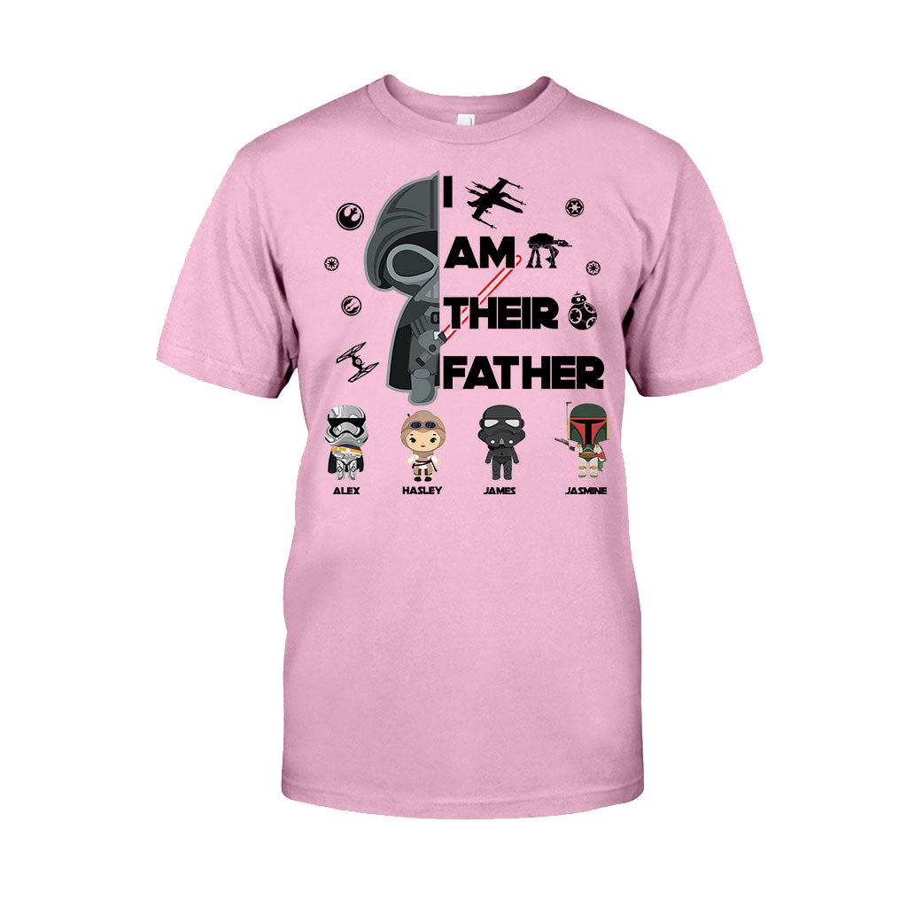 Personalized Star Wars T-Shirt & Hoodie Gift for Dad | Custom Names T-shirt & Hoodie GradoCreations