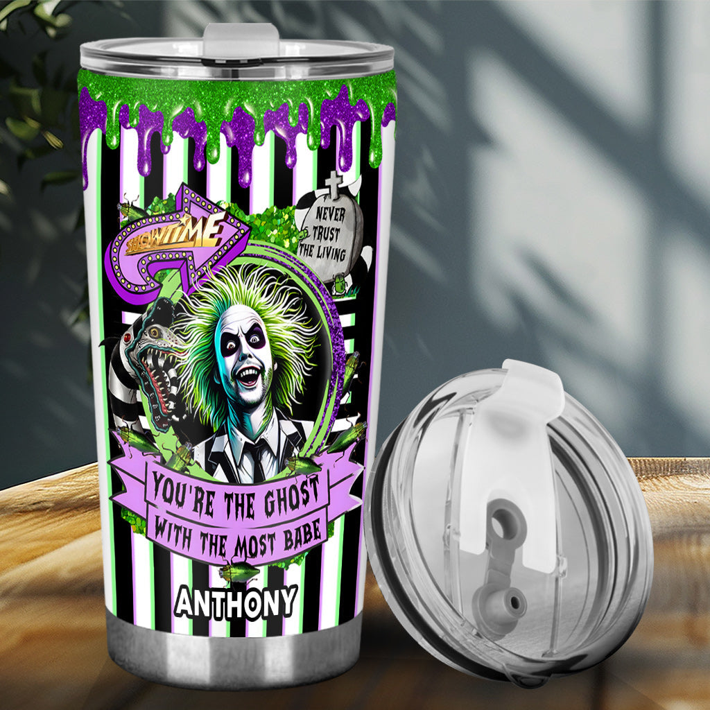 Personalized Beetlejuice Tumbler Custom Name Gift for Halloween Tumbler GradoCreations