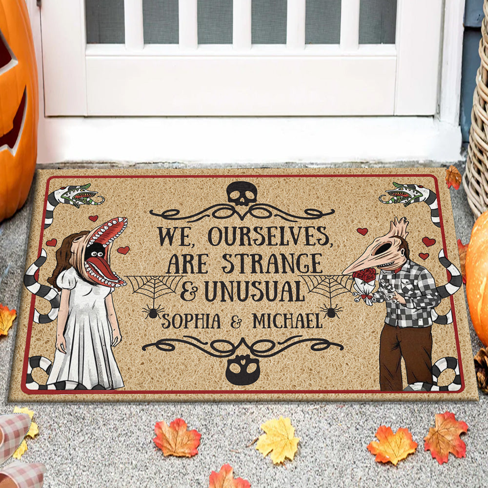 Personalized Doormat We Ourselves Are Strange & Unusual Gift for Couples Doormat GradoCreations