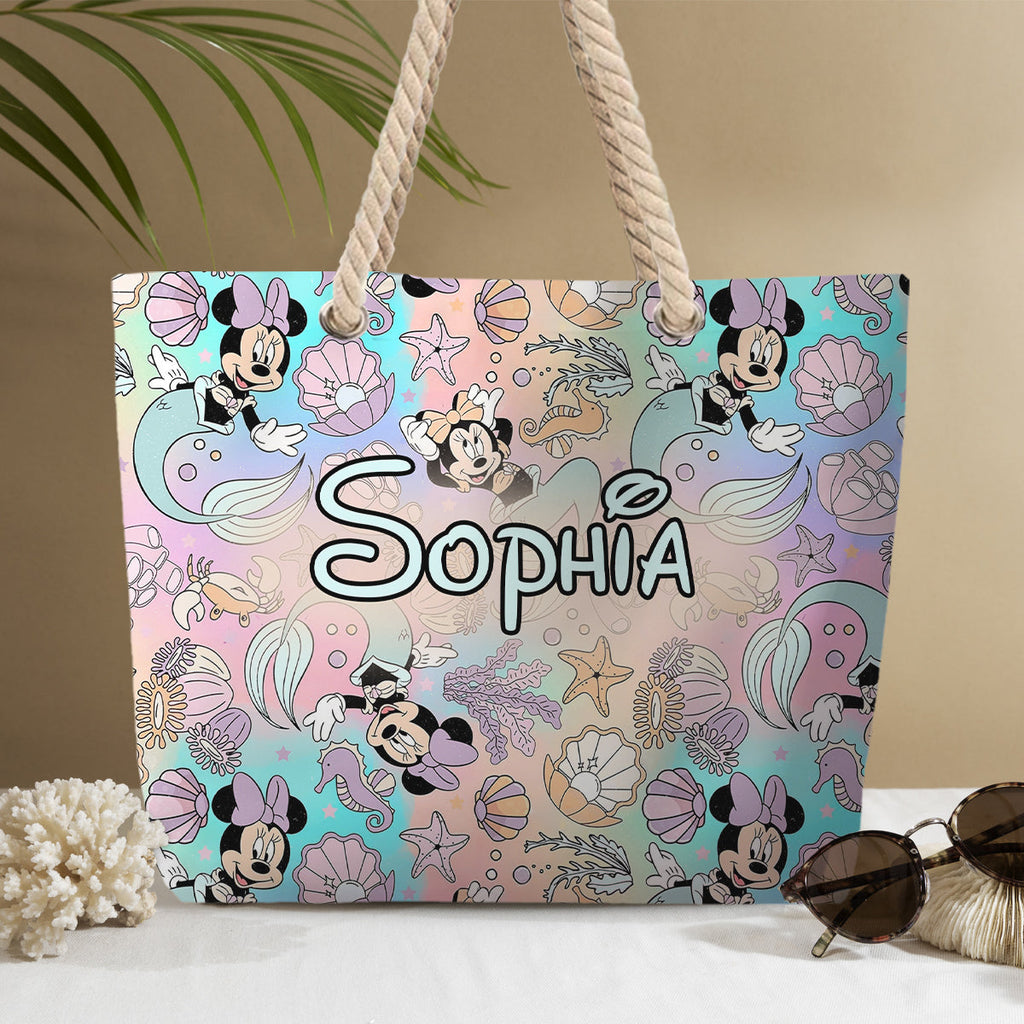 Personalized Canvas Beach Bag with Custom Design for Kids Beach Bag GradoCreations
