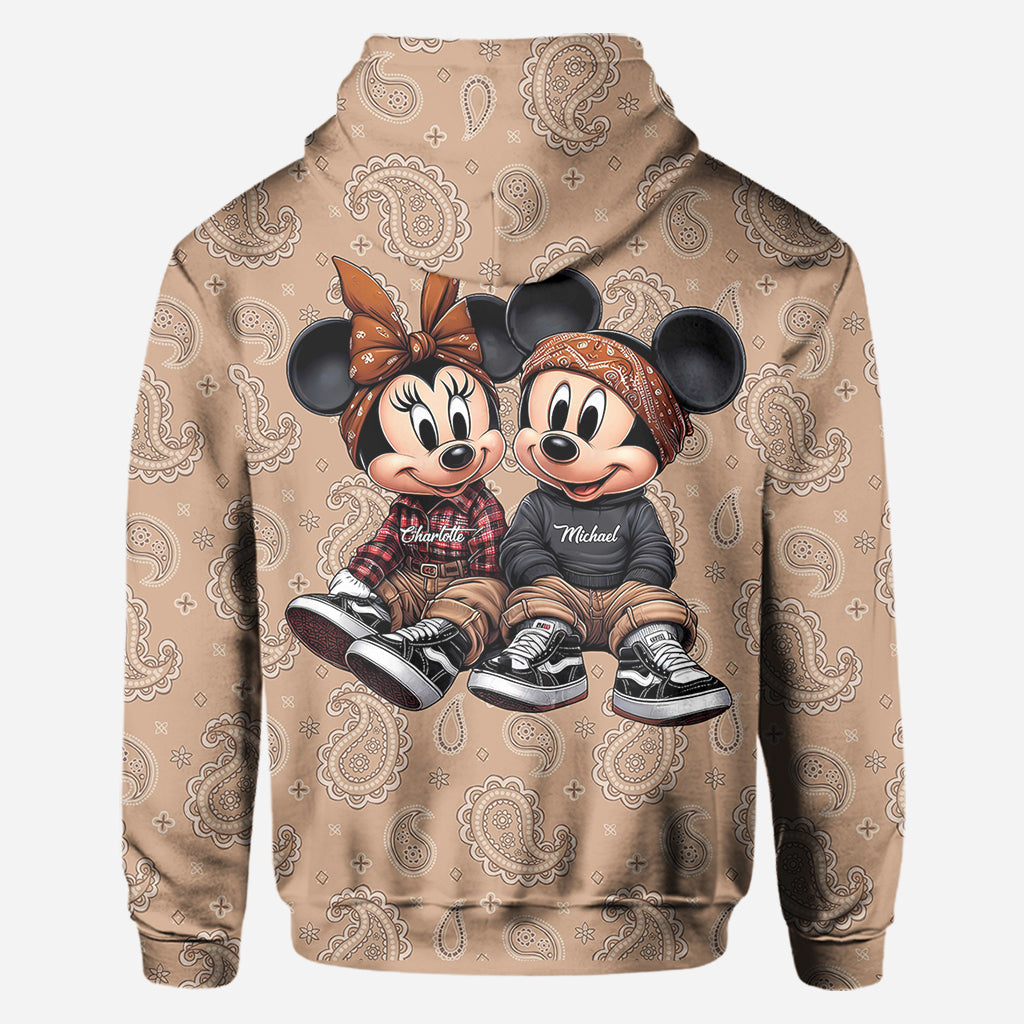 Personalized All Over Shirt Cute Mouse Couple Gift for Anniversary All Over Shirt GradoCreations