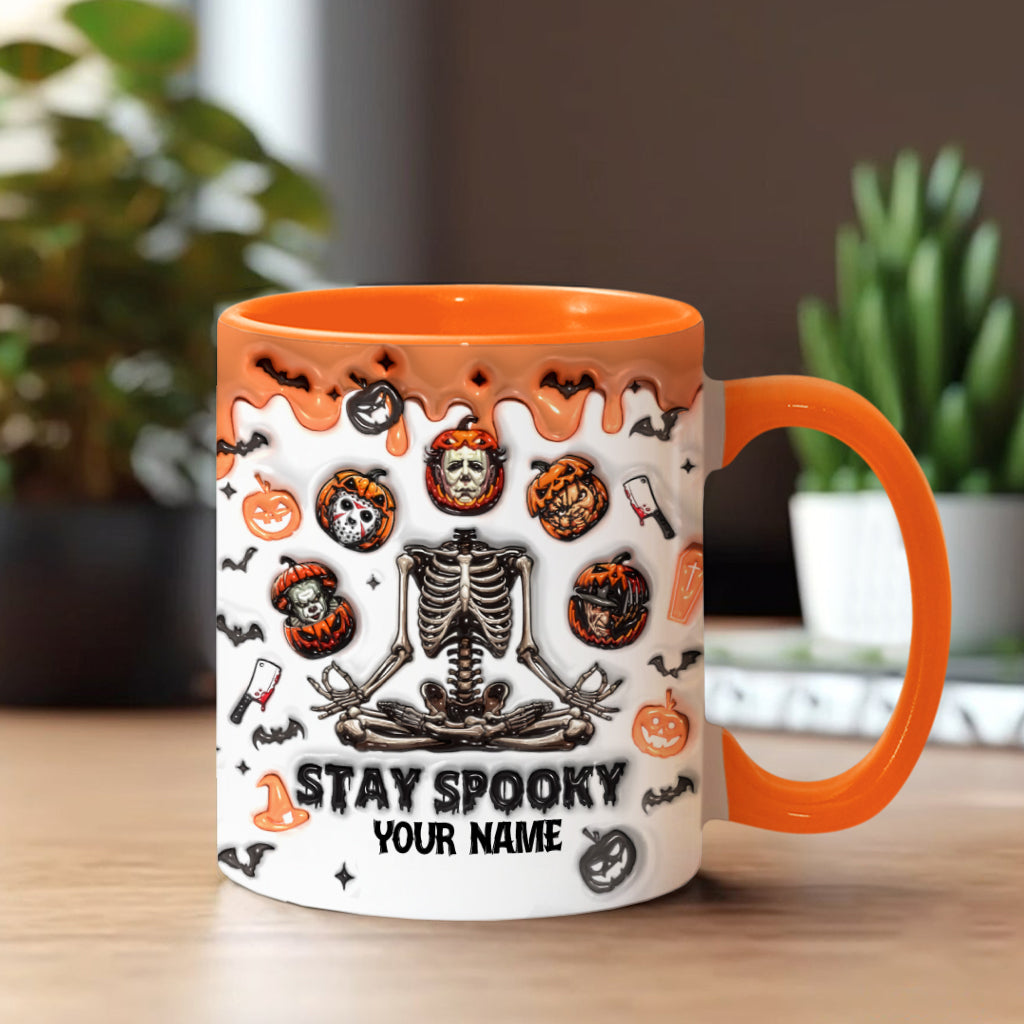 Personalized Stay Spooky Accent Mug Custom Name Gift Accent Mug GradoCreations