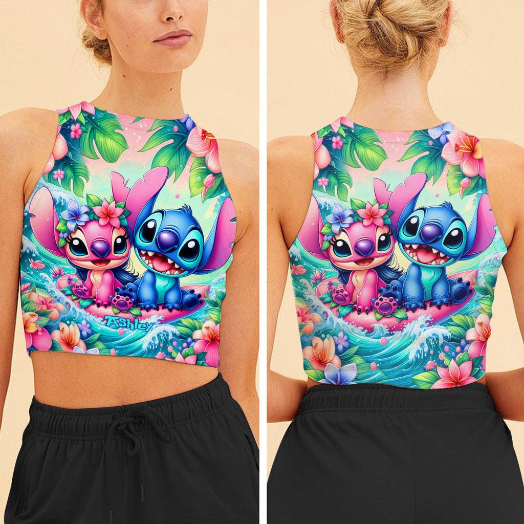 Personalized Ohana Crop Tank Top Custom Name for Women Crop Tank Top GradoCreations