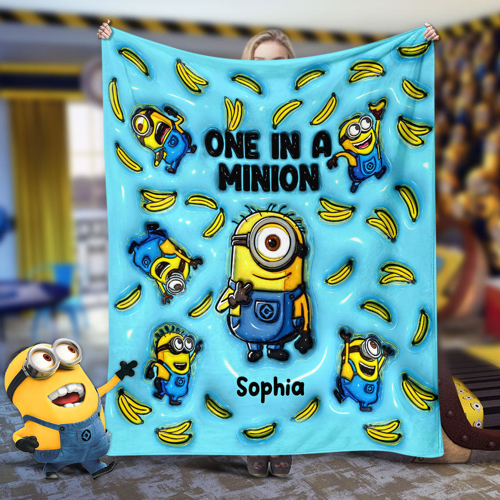 Personalized One In A Minion Blanket Custom Name Gift Blanket GradoCreations
