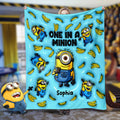 Personalized One In A Minion Blanket Custom Name Gift Blanket GradoCreations