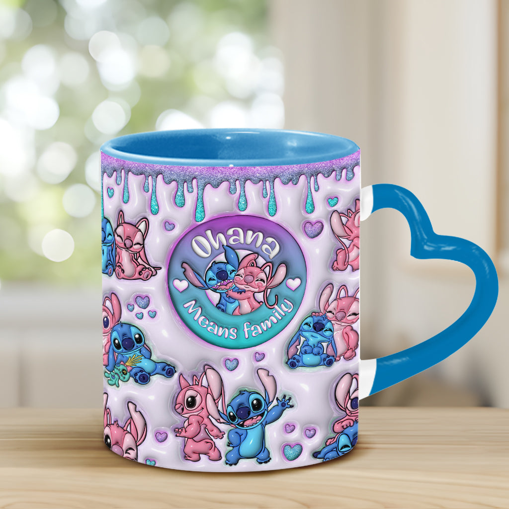 Personalized Heart Handle Mug Ohana Means Family Gift Heart Handle Mug GradoCreations