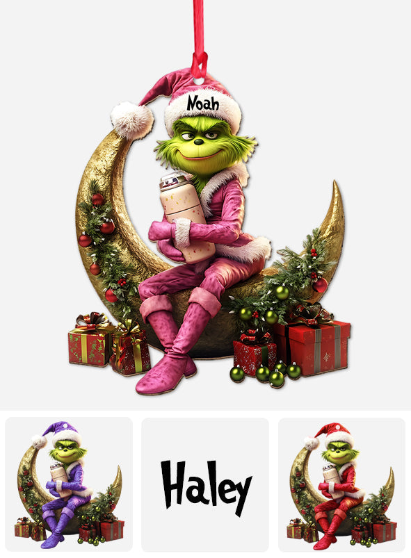 Personalized Naughty Green Lady Christmas Ornament Custom Name Gift Ornament GradoCreations