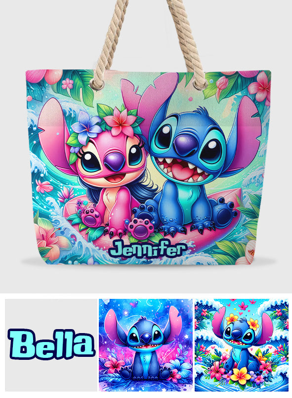Personalized Canvas Beach Bag with Custom Design for Summer Vibes Beach Bag GradoCreations