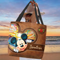 Personalized Mickey Mouse Tote Bag Custom Name Beach Gift Tote Bag GradoCreations