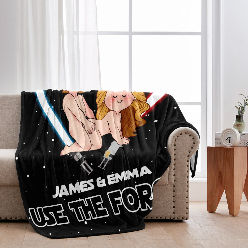 Personalized The Force Blanket Custom Name Romantic Gift Blanket GradoCreations