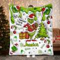 Personalized Grinchmas Blanket Soft Flannel Gift for Christmas Blanket GradoCreations