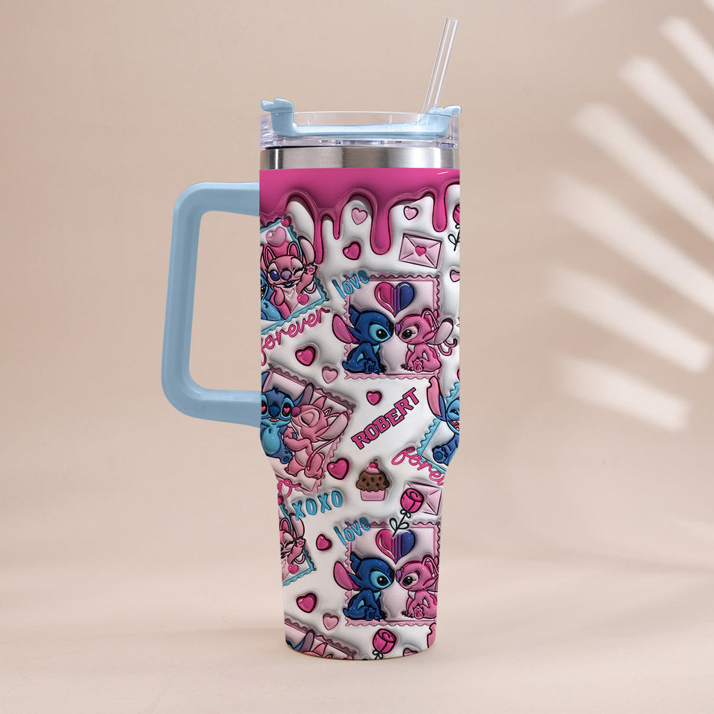 Personalized Ohana Tumbler With Handle Custom Gift for Couples Tumbler With Handle GradoCreations