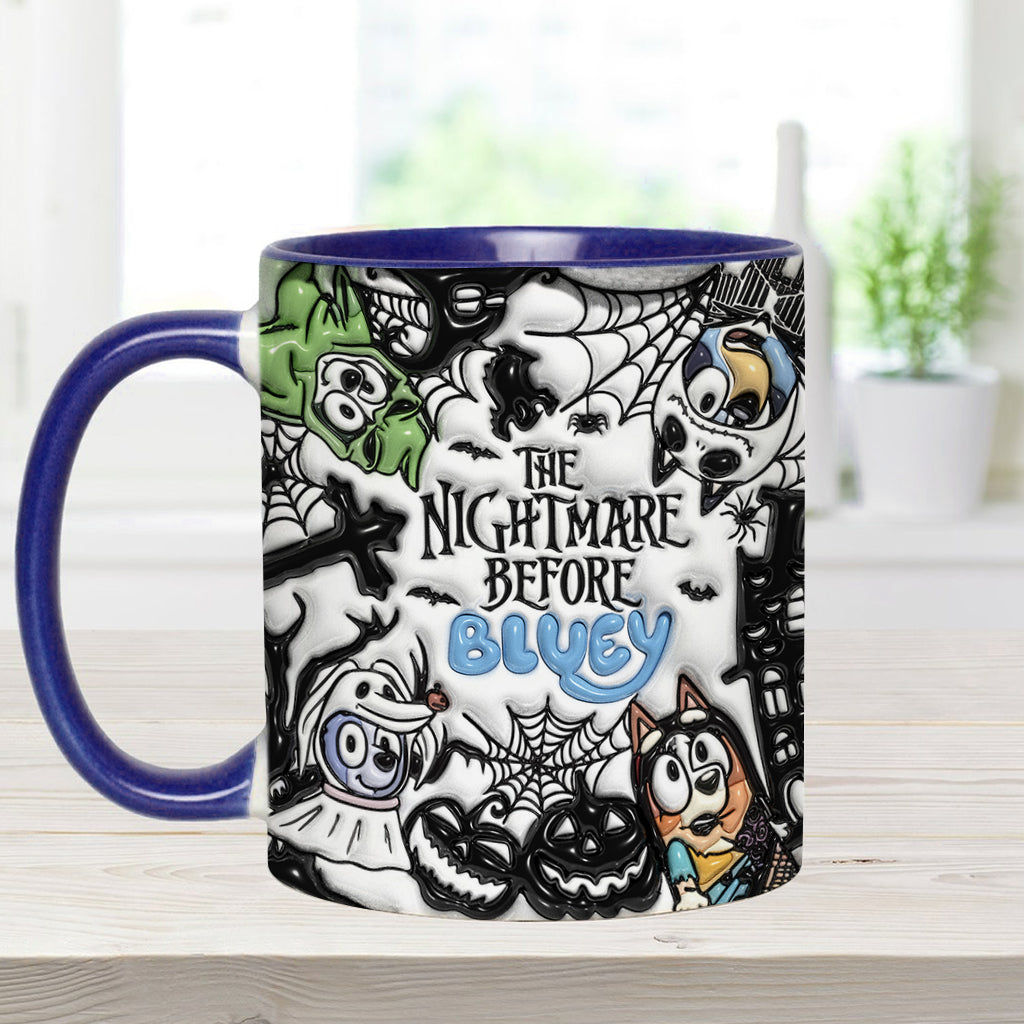 Personalized Nightmare Accent Mug Custom Name Gift for Halloween Accent Mug GradoCreations