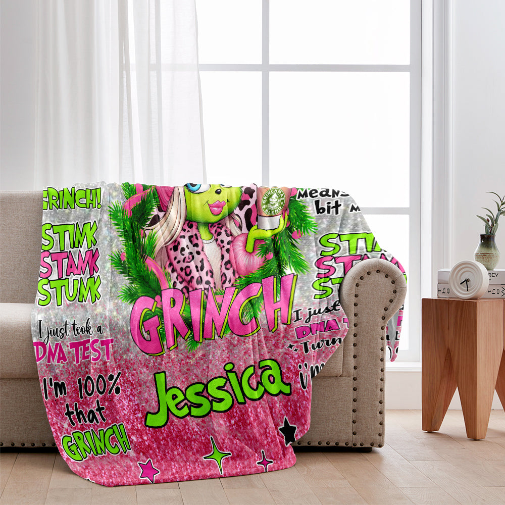 Personalized Merry Grinchmas Blanket Custom Name Christmas Gift Blanket GradoCreations
