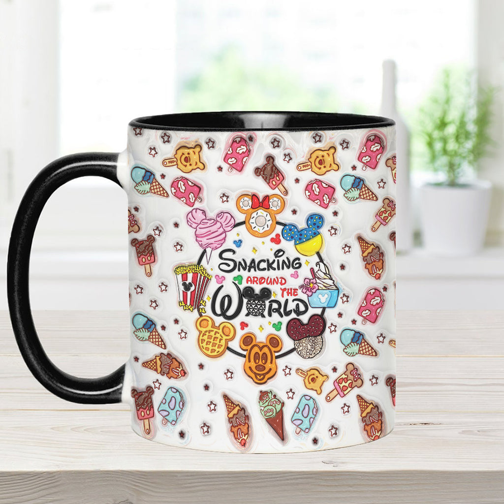 Personalized Snacking Around the World Accent Mug Gift for Mom Accent Mug GradoCreations