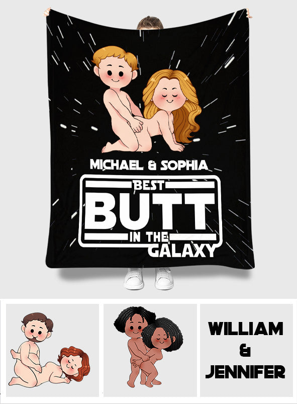 Personalized Best Butt in the Galaxy Blanket for Couples Blanket GradoCreations
