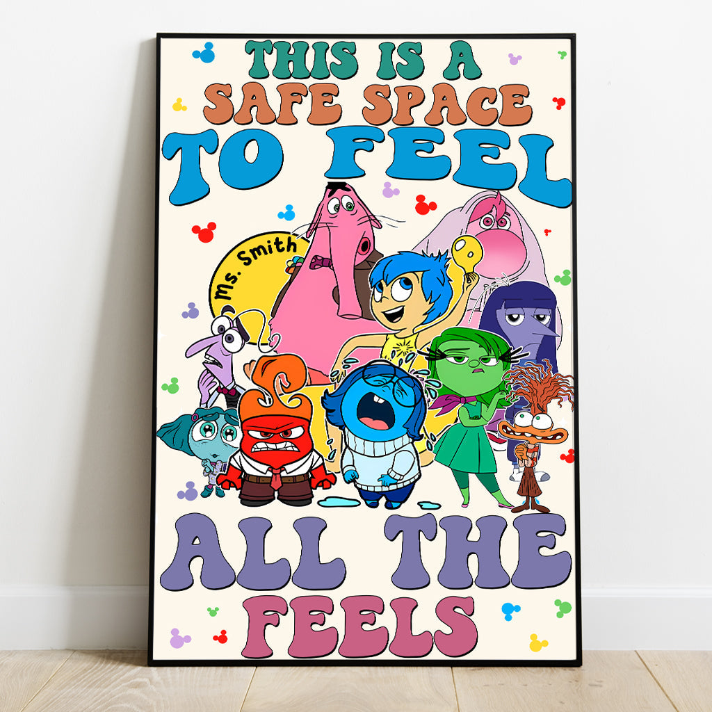 Personalized Canvas Print Safe Space Feelings Gift for Teacher Canvas And Poster GradoCreations
