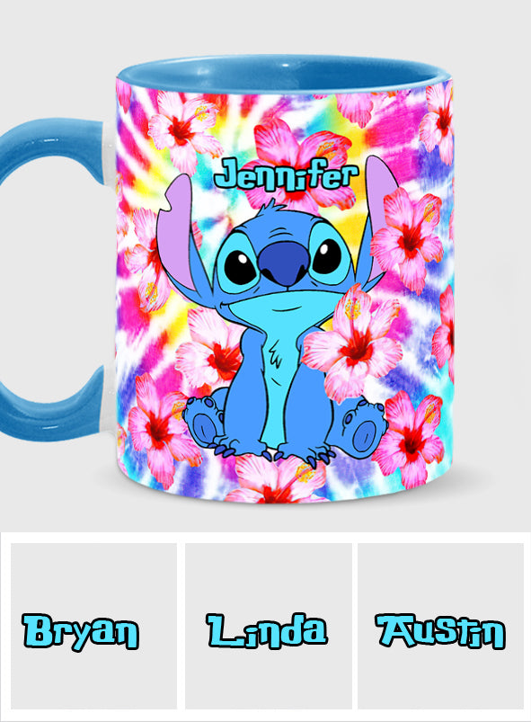 Personalized Tie Dye Accent Mug with Name for Birthday or Christmas Accent Mug GradoCreations
