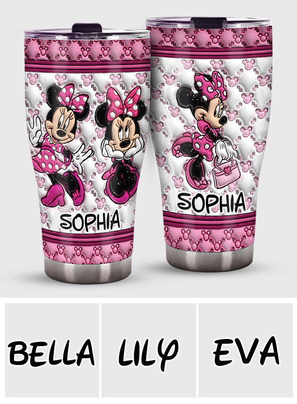 Personalized Pink Minnie Mouse Tumbler with Custom Name - Birthday Gift Tumbler GradoCreations