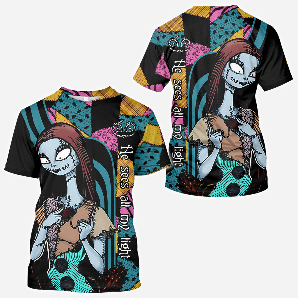 Personalized Nightmare Before Christmas All Over Shirt Custom Name Gift All Over Shirt GradoCreations