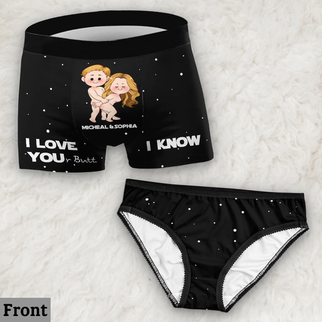 Personalized Couple Briefs & Boxers Funny Gift for Anniversary Lace Border Women Briefs And Men’s Boxer Briefs GradoCreations