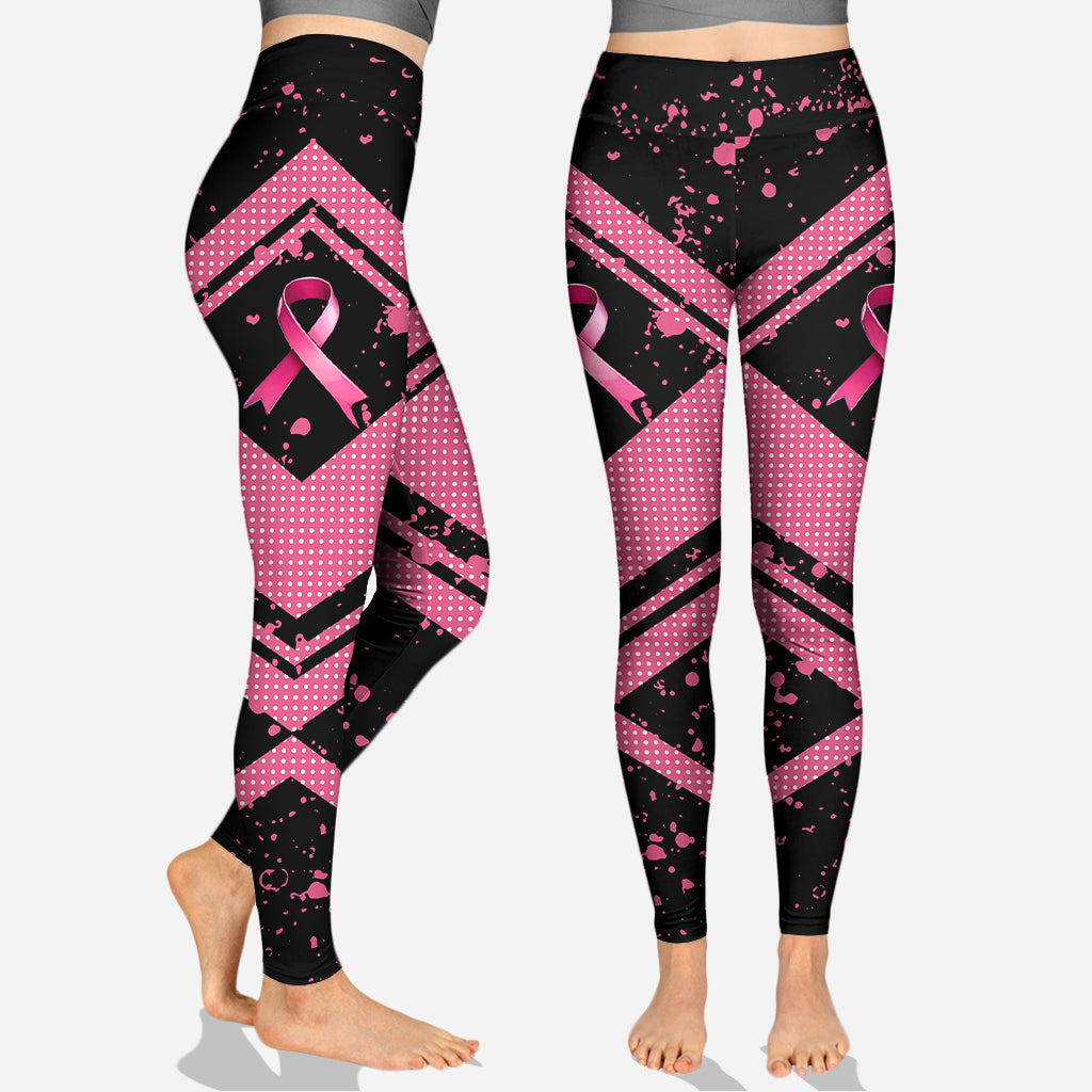 Personalized Breast Cancer Awareness Hoodie & Leggings Set with Custom Design Hoodie & Leggings GradoCreations