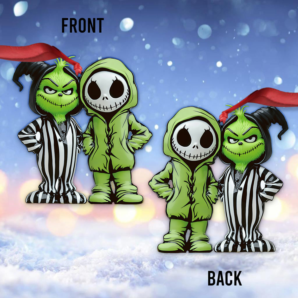 Personalized Grinch & Nightmare Before Christmas Ornament Gift Ornament GradoCreations