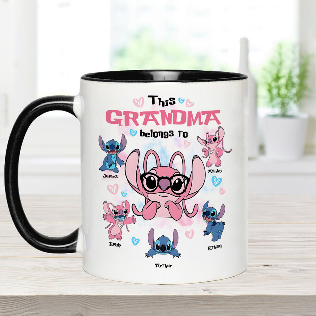 Personalized Accent Mug This Grandma Belongs To Custom Name Gift Accent Mug GradoCreations