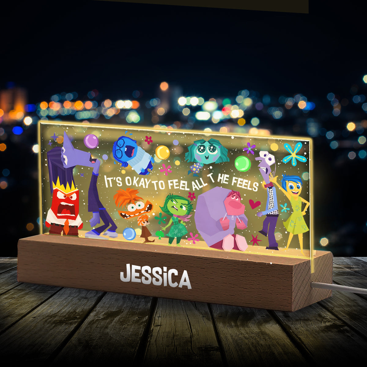 Personalized Shaped LED Night Light Custom Name Gift for Mom Shaped Led Night Light GradoCreations
