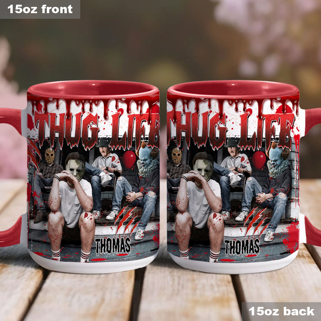 Personalized Thug Life Accent Mug Custom Name Gift for Halloween Accent Mug GradoCreations