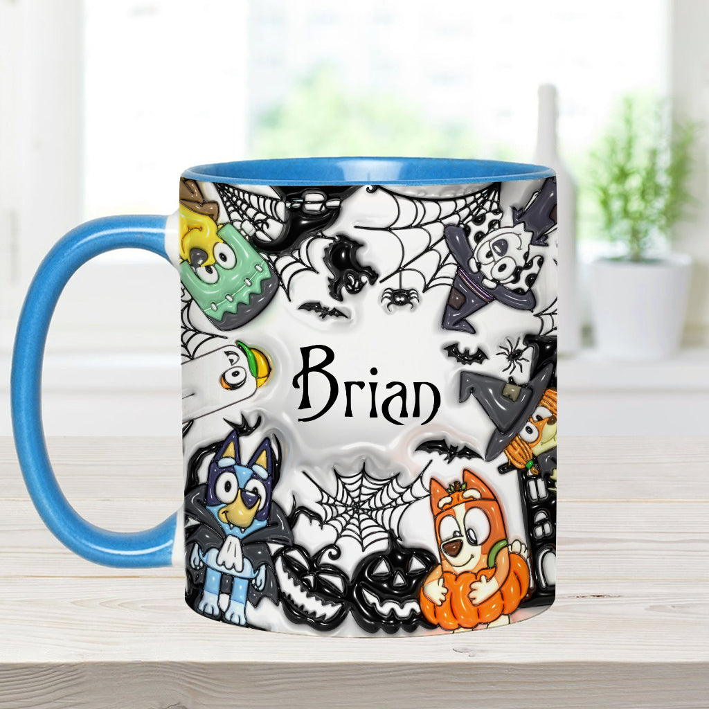 Personalized Halloween Accent Mug with Custom Name Gift Accent Mug GradoCreations