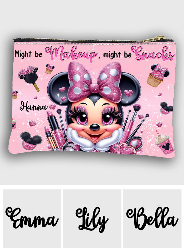 Personalized Makeup and Snacks Pouch Custom Name Gift for Her Pouch GradoCreations