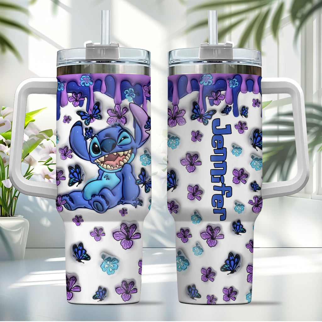Personalized Ohana Tumbler with Handle Custom Name Gift Idea Tumbler With Handle GradoCreations