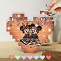 Personalized Heart Building Brick Blocks Custom Couple Gift for Wedding Anniversary Heart Building Brick Blocks GradoCreations