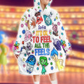Personalized Hoodie Blanket with Feelings Design for Kids Blanket Hoodie GradoCreations