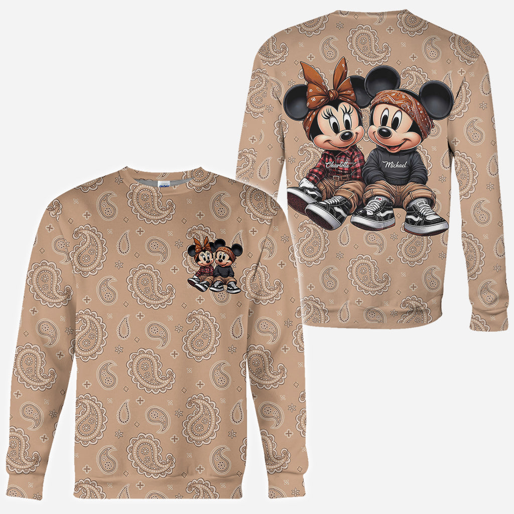 Personalized All Over Shirt Cute Mouse Couple Gift for Anniversary All Over Shirt GradoCreations
