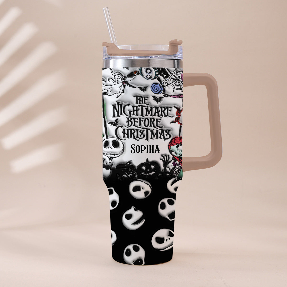 Personalized Nightmare Tumbler with Handle for Kids & Adults Tumbler With Handle GradoCreations