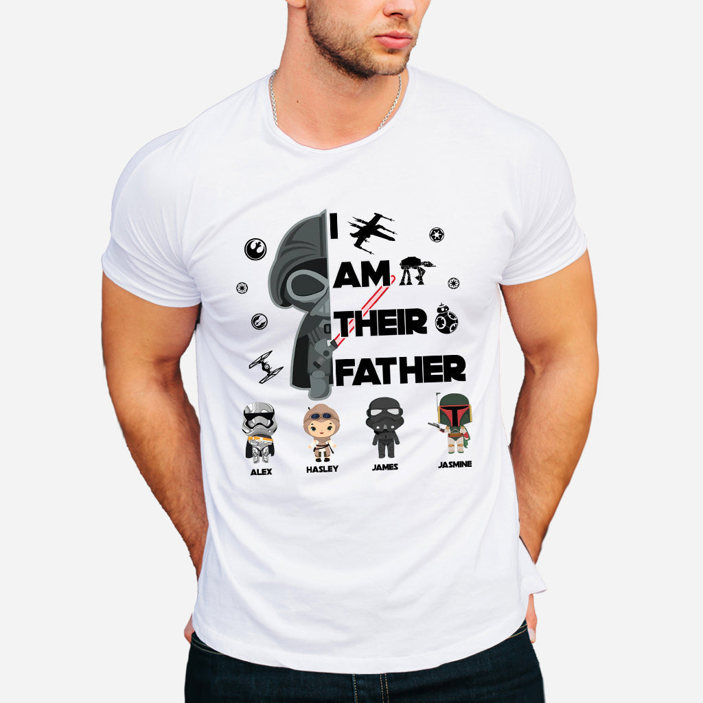 Personalized Star Wars T-Shirt & Hoodie Gift for Dad | Custom Names T-shirt & Hoodie GradoCreations