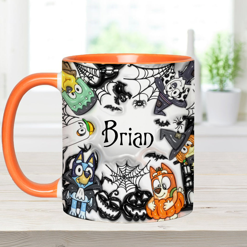 Personalized Halloween Accent Mug with Custom Name Gift Accent Mug GradoCreations