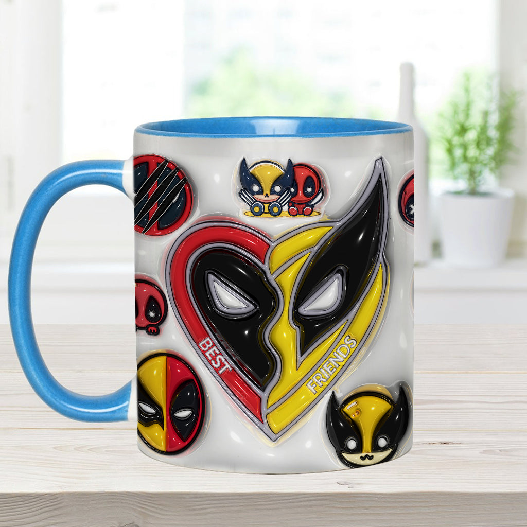 Personalized Accent Mug for Best Friends Custom Names Gift Accent Mug GradoCreations