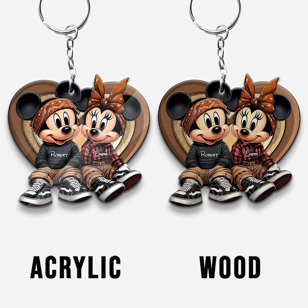 Personalized QR Code Keychain for Couples - Unique Gift Keychain GradoCreations