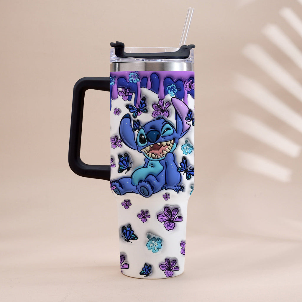 Personalized Ohana Tumbler with Handle Custom Name Gift Idea Tumbler With Handle GradoCreations