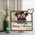 Personalized Always And Forever 2 Layered Wood Sign Gift for Couples 2 Layered Wood Sign GradoCreations