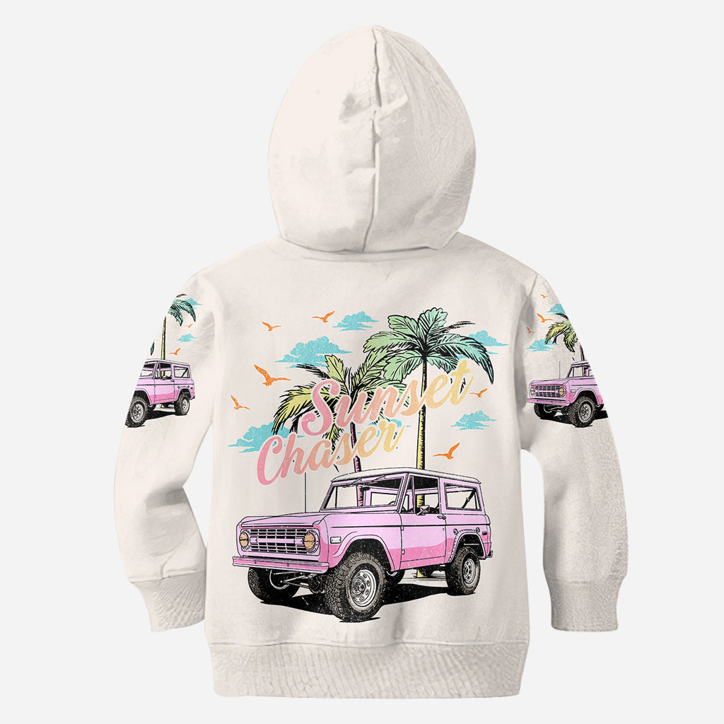 Personalized Sunset Chaser All Over Shirt with Custom Name for Beach Lovers All Over Shirt GradoCreations
