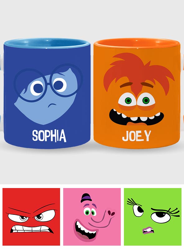 Personalized Two-Tone Accent Mug Custom Name Gift Accent Mug GradoCreations