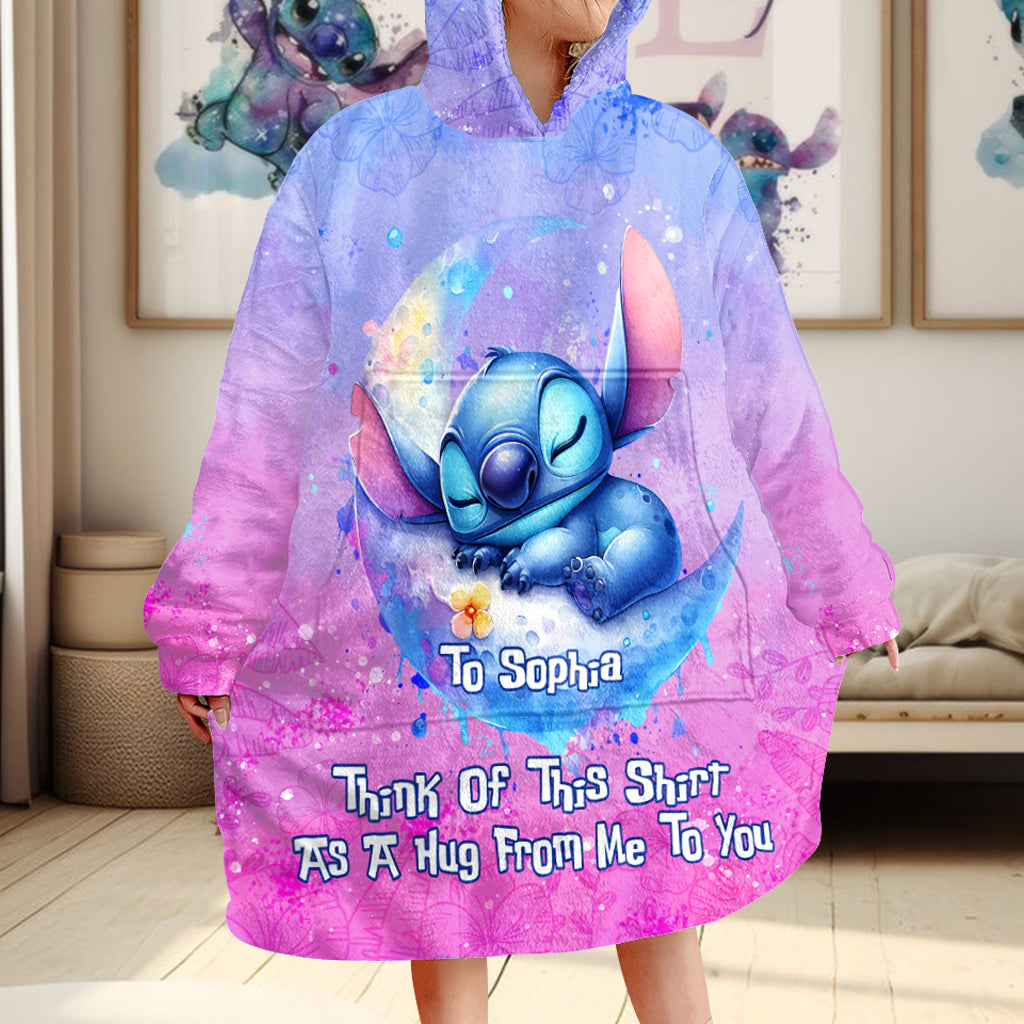 Personalized Ohana Blanket Hoodie Custom Gift for Her Blanket Hoodie GradoCreations
