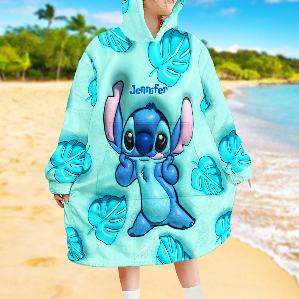Personalized Ohana Blanket Hoodie Custom Name Gift for Family Blanket Hoodie GradoCreations