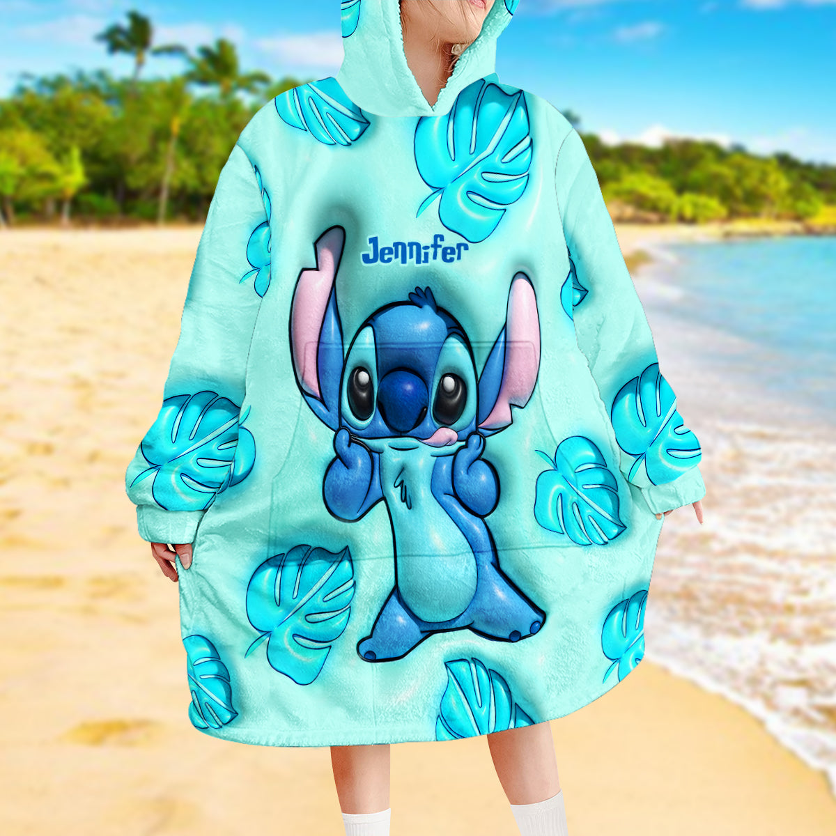 Personalized Ohana Blanket Hoodie Custom Name Gift for Family Blanket Hoodie GradoCreations