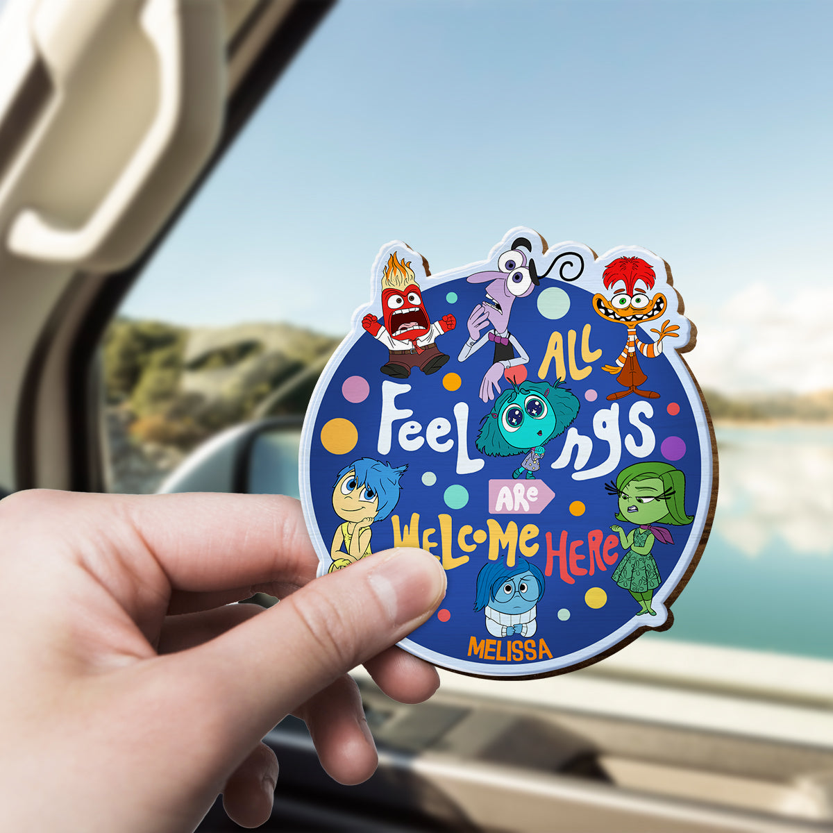 Personalized Shaped Car Visor Clip All Feelings Welcome Gift Shaped Car Visor Clip GradoCreations