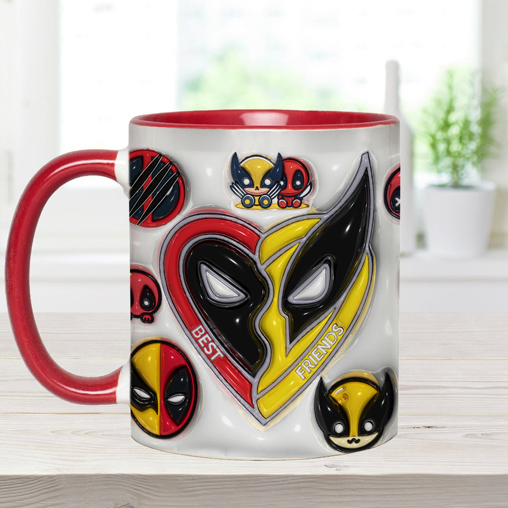 Personalized Accent Mug for Best Friends Custom Names Gift Accent Mug GradoCreations